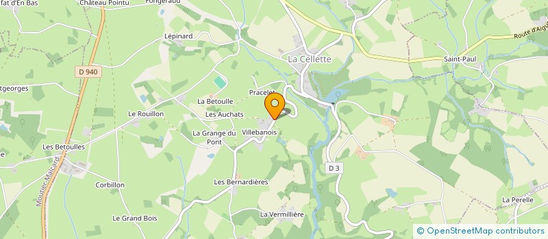 localisation de l'entreprise ODYSSE CONCEPT à LA CELLETTE