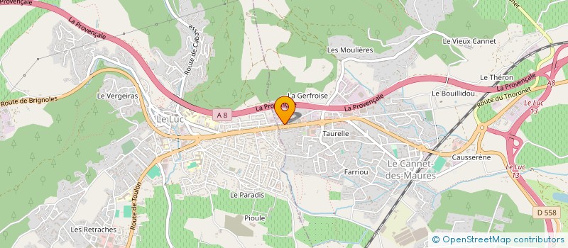 localisation de l'entreprise ODYSSEA PISCINES  LE CANNET-DES-MAURES