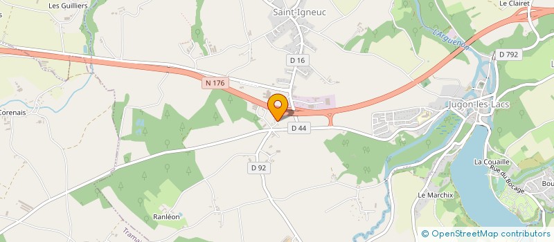 localisation de l'entreprise ODYSSEE  JUGON-LES-LACS