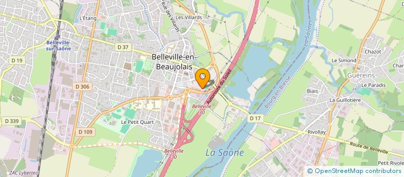 localisation de l'entreprise ODYSSEE  BELLEVILLE-EN-BEAUJOLAIS