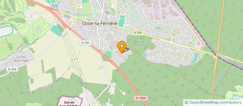 localisation de l'entreprise ODYSSEE  OZOIR-LA-FERRIERE