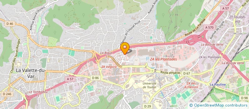 localisation de l'entreprise ODYSSEE à LA VALETTE-DU-VAR