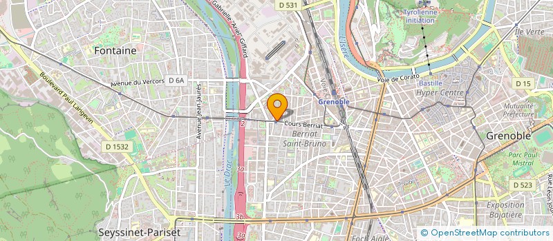 localisation de l'entreprise ODYSSEE DE LA BEAUTE  GRENOBLE