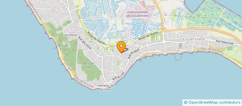 localisation de l'entreprise ODYSSEE FAMILIALE  LA GUERINIERE