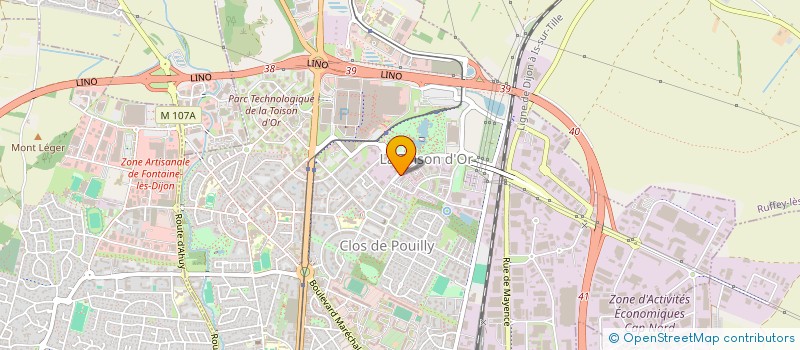 localisation de l'entreprise ODYSSEE IMMOBILIERE à DIJON