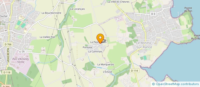 localisation de l'entreprise ODYSSEELAB à PLEURTUIT