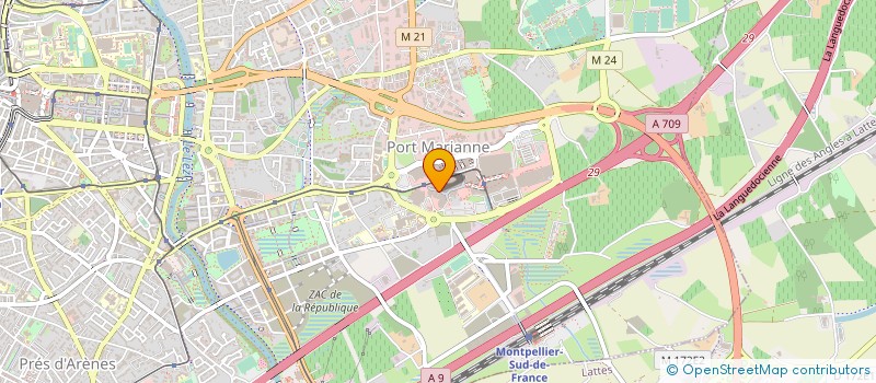 localisation de l'entreprise ODYSSEELLE à MONTPELLIER