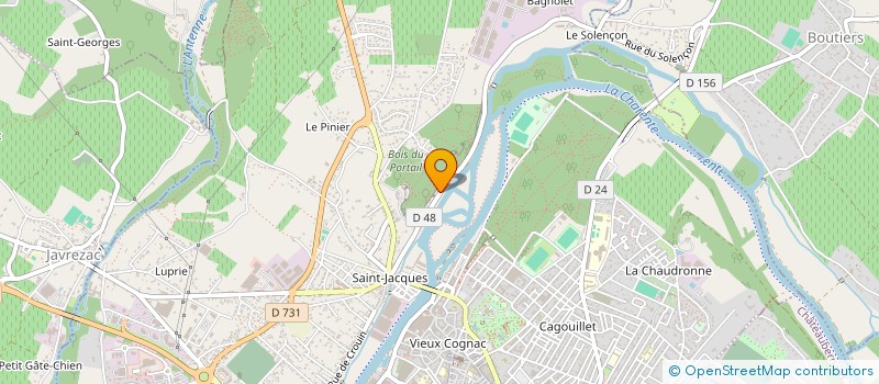 localisation de l'entreprise ODYSSEIA à COGNAC