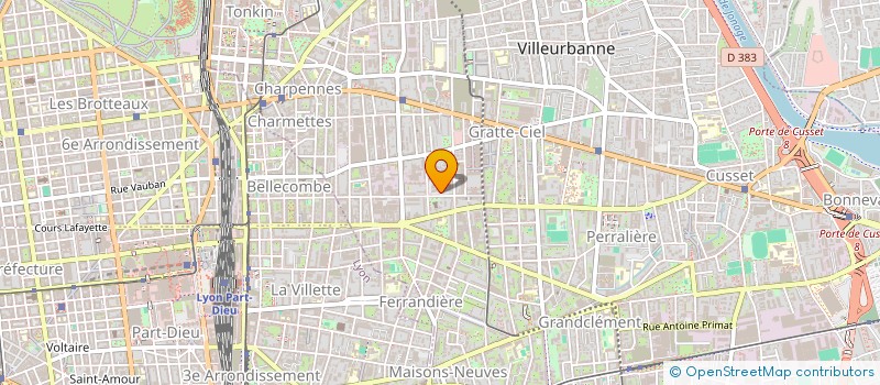 localisation de l'entreprise ODYSSEY ROAD - PROJET ODYSSEE  VILLEURBANNE