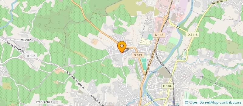 localisation de l'entreprise OENO 2000 à LIMOUX