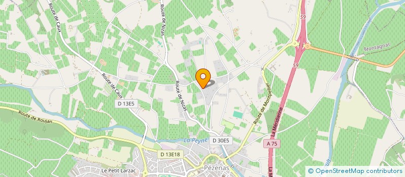 localisation de l'entreprise OENO JAZZ à PEZENAS