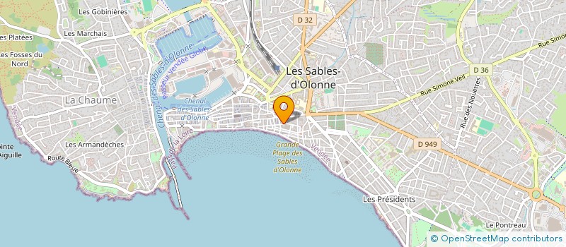 localisation de l'entreprise OENO RESTO 85 à LES SABLES-D'OLONNE