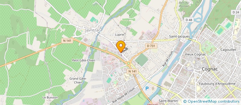 localisation de l'entreprise OENOWOOD INTERNATIONAL à COGNAC