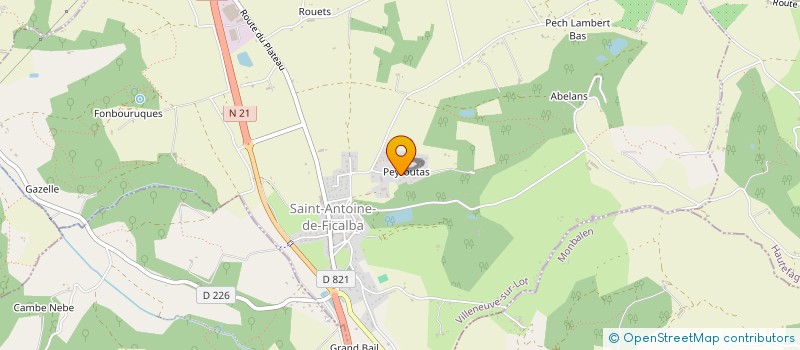 localisation de l'entreprise OETO  SAINT-ANTOINE-DE-FICALBA