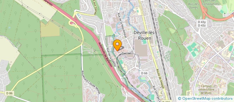 localisation de l'entreprise OEUVRE D'ARBRE SERVICES  DEVILLE-LES-ROUEN