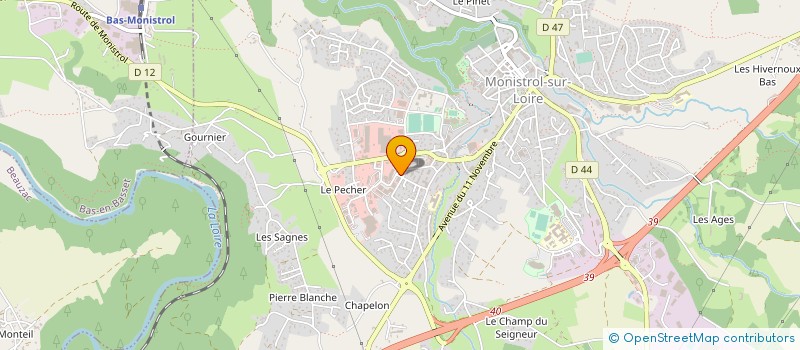 localisation de l'entreprise OEUVRE DE VALIDES ET INADAPTES POUR VIVRE ENSEMBLE à MONISTROL-SUR-LOIRE