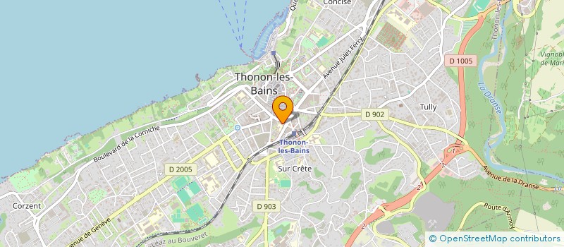 localisation de l'entreprise OEUVRE DES CANTINES SCOLAIRES à THONON-LES-BAINS