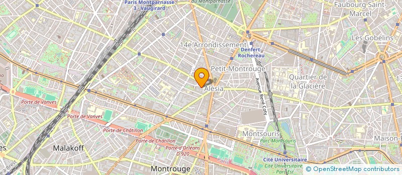 localisation de l'entreprise OEUVRE EDUCATION POPULAIRE ALESIA  PARIS