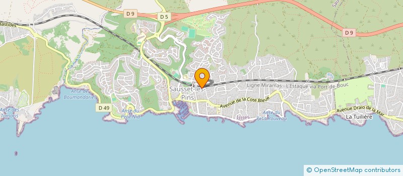 localisation de l'entreprise OEUVRE SOC UNION FEMMES FRANC  SAUSSET-LES-PINS