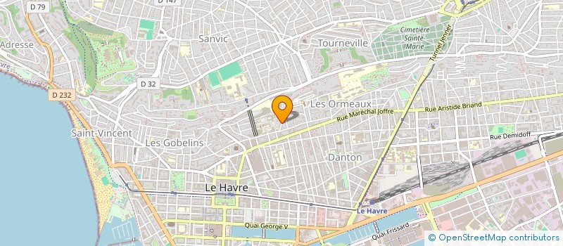 localisation de l'entreprise OEUVRE VESTIAIRE HOPITAUX à LE HAVRE