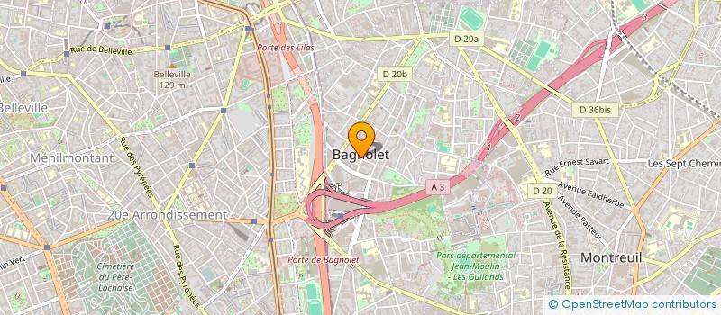 localisation de l'entreprise OEUVRE VIEUX TRAVAILLEURS à BAGNOLET