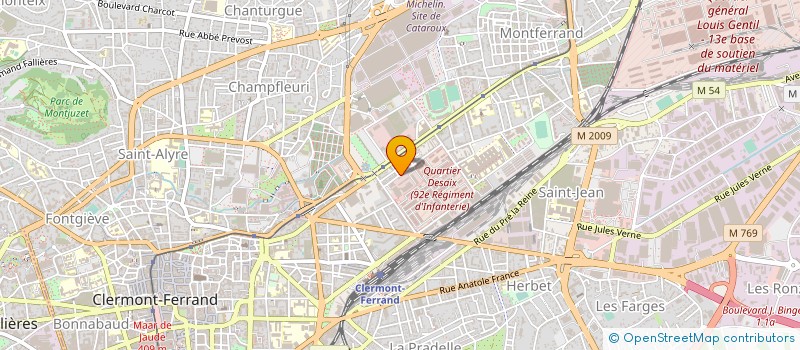 localisation de l'entreprise OEUVRES ORPH POLICE NATIONALE  CLERMONT-FERRAND