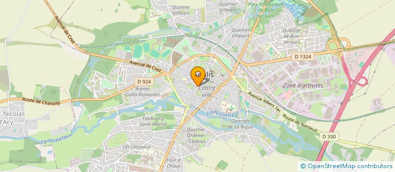 localisation de l'entreprise OEUVRES VACANCES AMICALES LAIQ  SENLIS