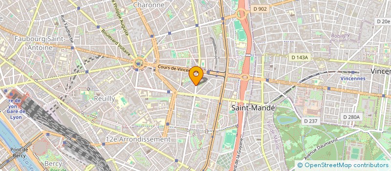 localisation de l'entreprise OF - COURSES  PARIS
