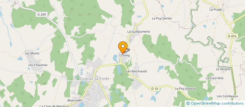 localisation de l'entreprise OF MULTISERVICES à COGNAC-LA-FORET