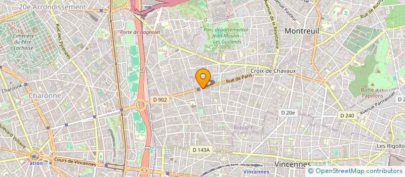 localisation de l'entreprise OF RESTAURATION à MONTREUIL