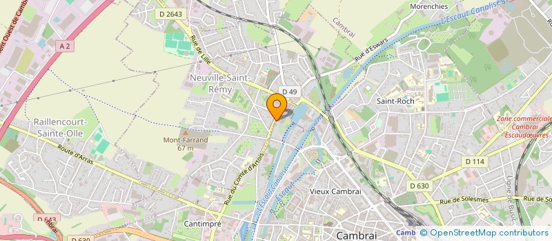 localisation de l'entreprise OFF DIFFUSION EQUIPEMENTS SECURITE SANTE à CAMBRAI