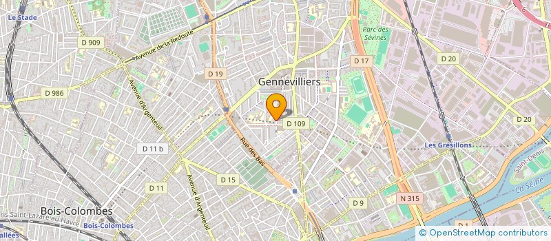 localisation de l'entreprise OFF MUNICIP EDUC PHYSIQ SPORT à GENNEVILLIERS