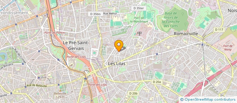 localisation de l'entreprise OFF TRACKS à LES LILAS