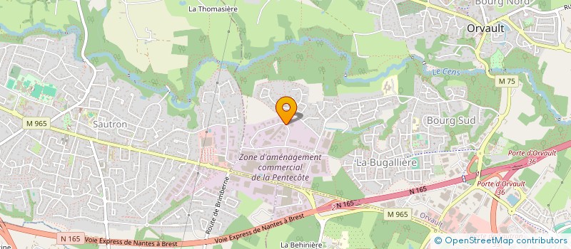 localisation de l'entreprise OFFENSIVE à ORVAULT