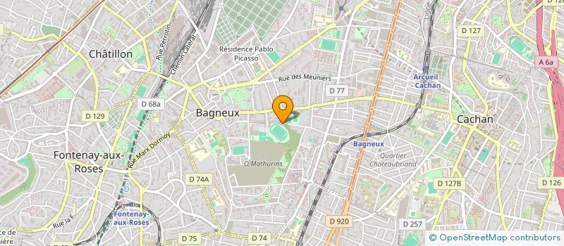 localisation de l'entreprise OFFICE BALNEOLAIS DU SPORT à BAGNEUX