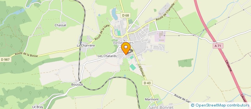 localisation de l'entreprise OFFICE CENTRAL COOPERATION ECOLE ALLIER à BELLENAVES