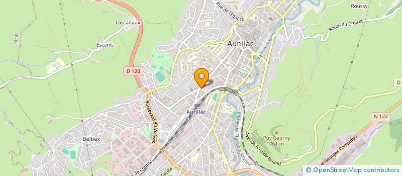 localisation de l'entreprise OFFICE CENTRAL DE LA COOPERATION A L ECOLE à AURILLAC