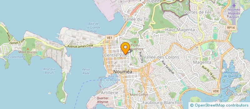 localisation de l'entreprise OFFICE CENTRAL DE LA COOPERATION A L'ECOLE  NOUMEA