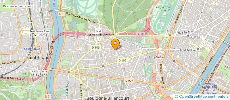 localisation de l'entreprise OFFICE COMM TECHN AUDIO VISUELLES EUROPE à BOULOGNE-BILLANCOURT