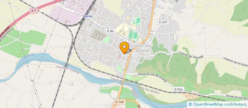 localisation de l'entreprise OFFICE D ANIMATIONS LOCALES à LIVRON-SUR-DROME