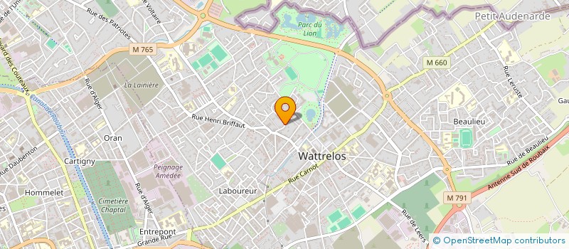 localisation de l'entreprise OFFICE DE LA JEUNESSE DE WATTRELOS  WATTRELOS