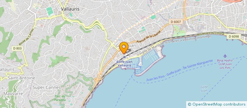 localisation de l'entreprise OFFICE DE RELATION COMMERCIALE ET ADMINI  VALLAURIS