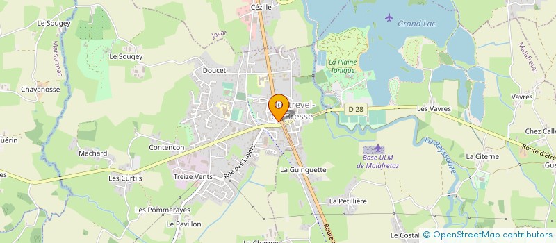 localisation de l'entreprise OFFICE DE TOURISME à MONTREVEL-EN-BRESSE