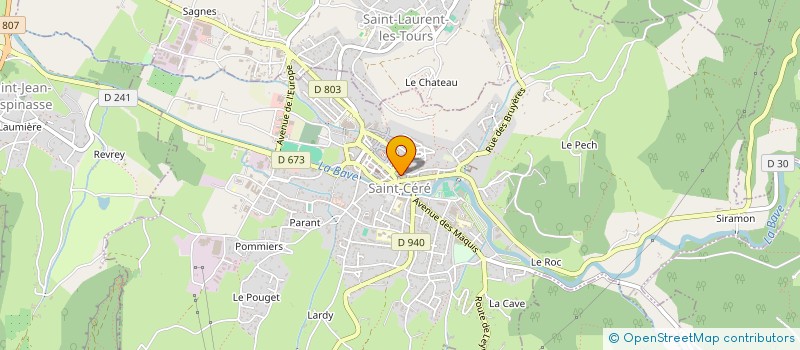 localisation de l'entreprise OFFICE DE TOURISME à SAINT-CERE