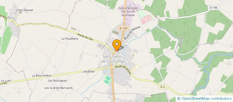 localisation de l'entreprise OFFICE DE TOURISME  SAINT-GENIS-DE-SAINTONGE