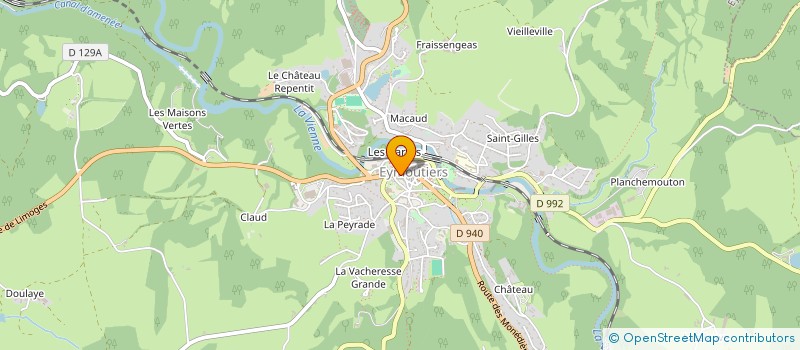 localisation de l'entreprise OFFICE DE TOURISME à EYMOUTIERS