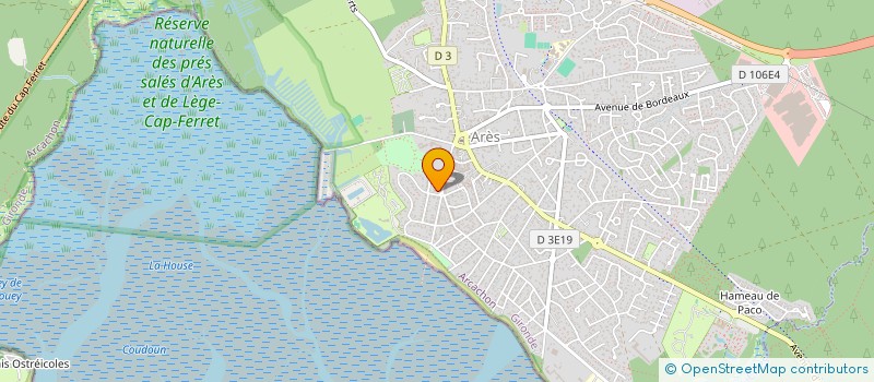 localisation de l'entreprise OFFICE DE TOURISME à ARES