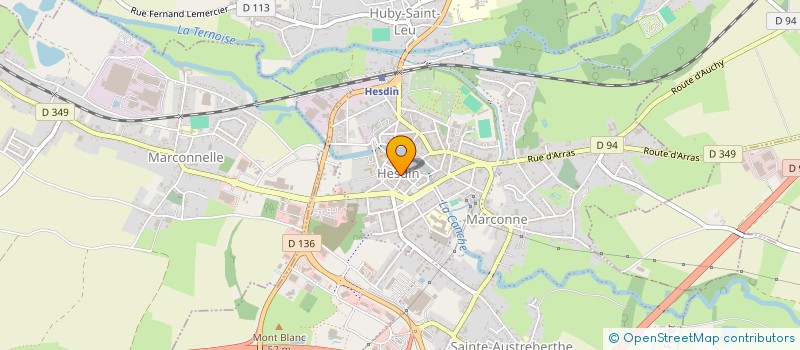 localisation de l'entreprise OFFICE DE TOURISME 7 VALLES D'OPALE  HESDIN