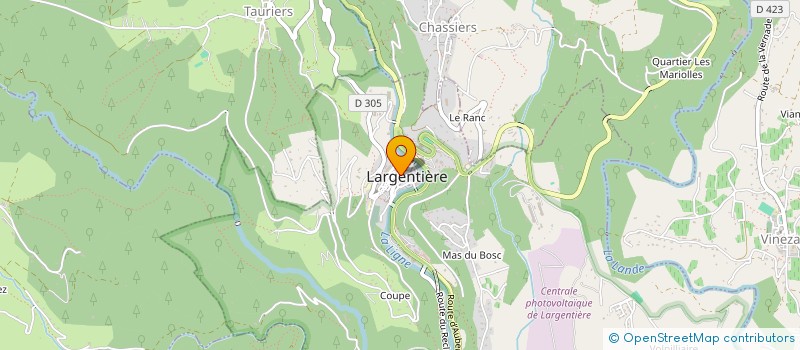 localisation de l'entreprise OFFICE DE TOURISME à LARGENTIERE