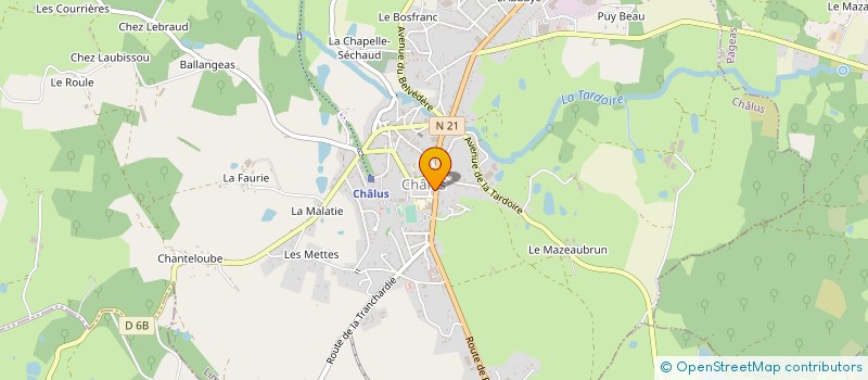 localisation de l'entreprise OFFICE DE TOURISME à CHALUS